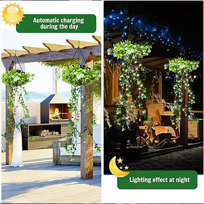 🌞 Sommerneuheiten – Jetzt bis zu 50% sparen! 🌿Solarkünstlicher Efeu-Lichtvorhang – wasserdicht, hängend & dekorativ – ideal für Garten, Balkon & Terrasse