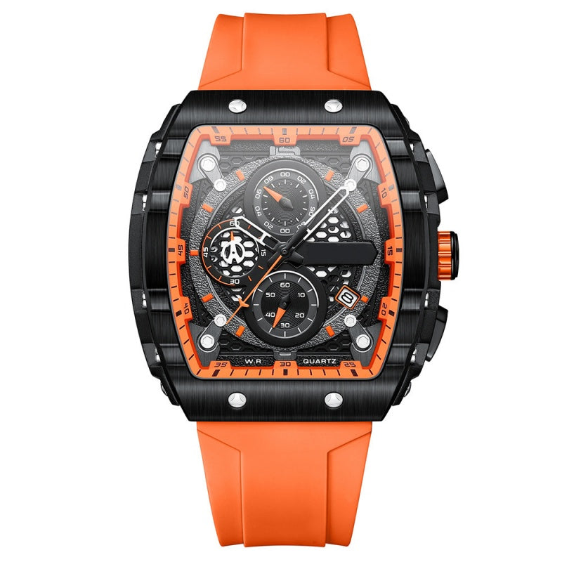 Herren-Chronograph mit Silikonarmband