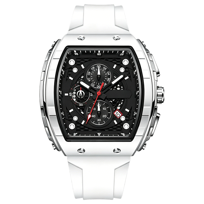 Herren-Chronograph mit Silikonarmband