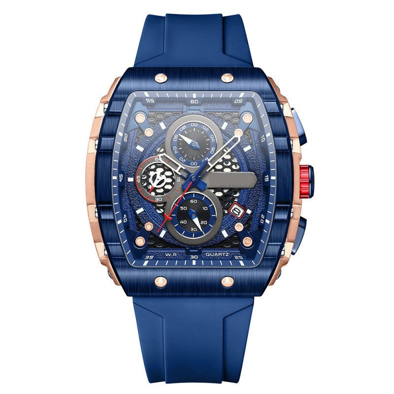 Herren-Chronograph mit Silikonarmband