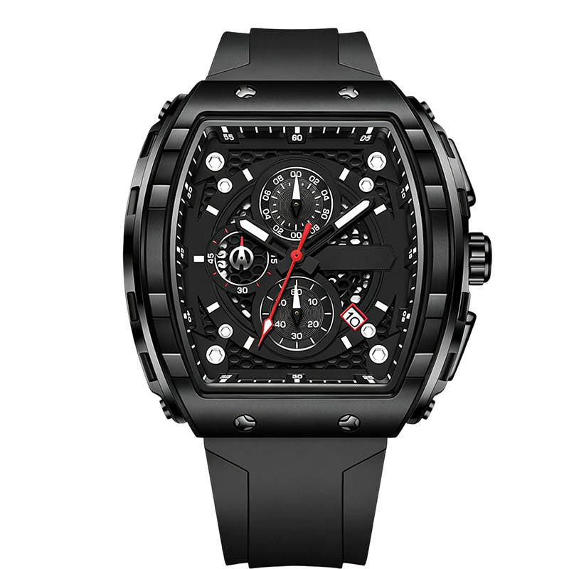 Herren-Chronograph mit Silikonarmband