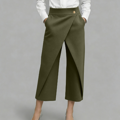 ⏳Nur für kurze Zeit: 50 % Rabatt⏰Patchwork-Freizeithose für Damen in verkürzter Länge👖