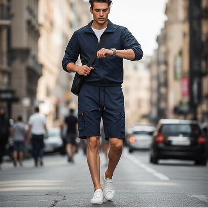 Schnelltrocknende Herren-Cargoshorts mit Taschen
