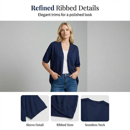 Lässiger Kurzarm-Cardigan für Damen