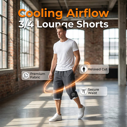🩳 JETZT 50 % RABATT!❄️ Herren-Capri-Shorts aus Eisseide – Atmungsaktiv & Ultraleicht – Lässige 3/4-Loungewear-Hose 🌬️