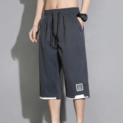 🩳 JETZT 50 % RABATT!❄️ Herren-Capri-Shorts aus Eisseide – Atmungsaktiv & Ultraleicht – Lässige 3/4-Loungewear-Hose 🌬️
