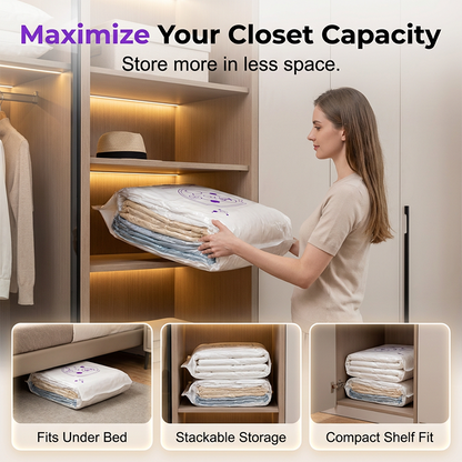 📦 ✨ Vakuum-Aufbewahrungsbeutel für Zuhause – Platzsparend, wiederverwendbar & perfekt für Kleidung und Bettwäsche 🏠