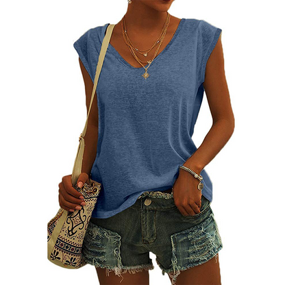 ✨ Jetzt 50% Rabatt zum Halben Preis  🔥 Lässiges Damen-Tanktop mit V-Ausschnitt und lockerer Passform 👚 Weich & atmungsaktiv für den Alltag ☀️ Viele schöne Farben verfügbar 🎨