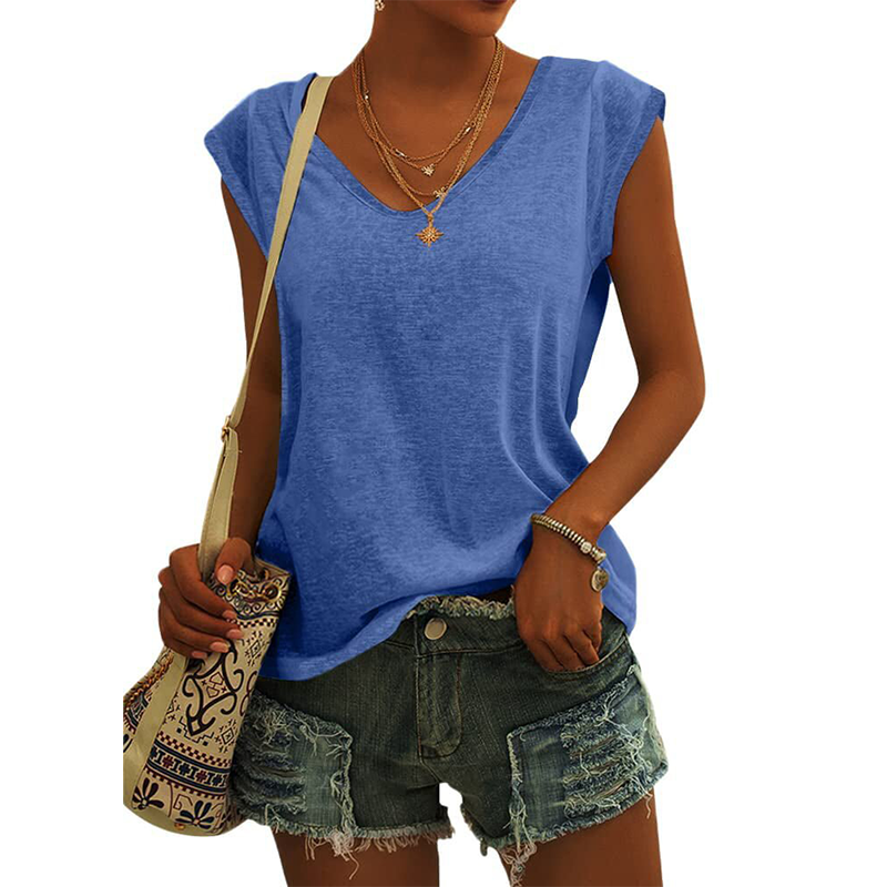 ✨ Jetzt 50% Rabatt zum Halben Preis  🔥 Lässiges Damen-Tanktop mit V-Ausschnitt und lockerer Passform 👚 Weich & atmungsaktiv für den Alltag ☀️ Viele schöne Farben verfügbar 🎨