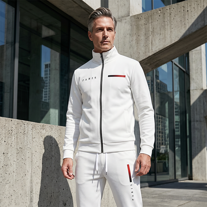 🧥 BEFRISTETES ANGEBOT – 50% RABATT! ✨ Herren-Bedrucktes Zip-Jacken- und Hosen-Set – Komplett, weich, lässig 🎨