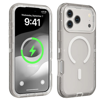 Stoßfeste, transparente magnetische Handyhülle mit starkem Magnetverschluss – Vergilbungsschutz, 360°-Schutz, schlankes Design ✨