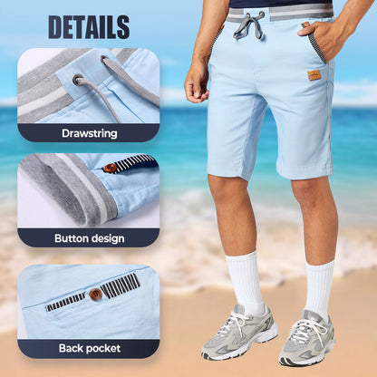 📢📢50% OFF!!⏰Herren Freizeit-Shorts mit Colorblock-Design & Kordelzug – bequem, leicht & vielseitig🩳☀️