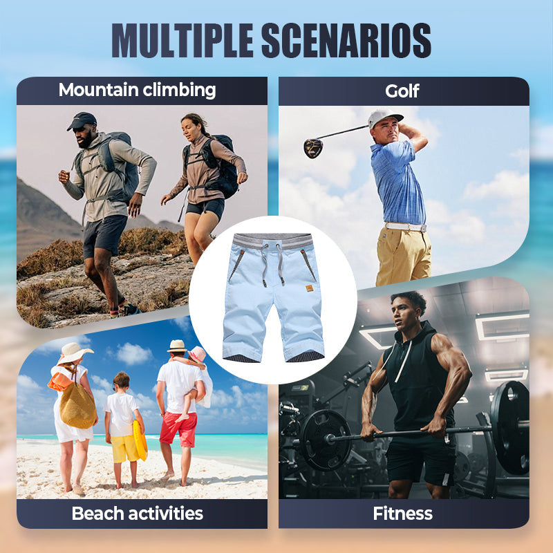 📢📢50% OFF!!⏰Herren Freizeit-Shorts mit Colorblock-Design & Kordelzug – bequem, leicht & vielseitig🩳☀️
