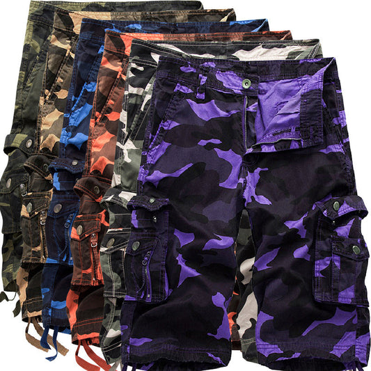 Herren-Outdoor-Cargoshorts mit Tarnmuster