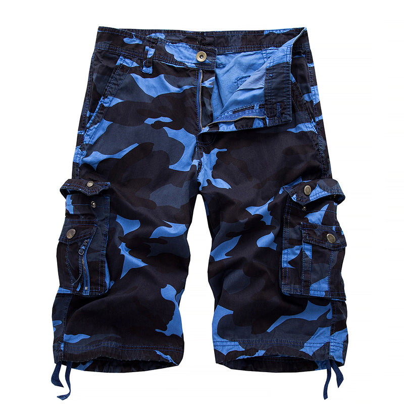Herren-Outdoor-Cargoshorts mit Tarnmuster