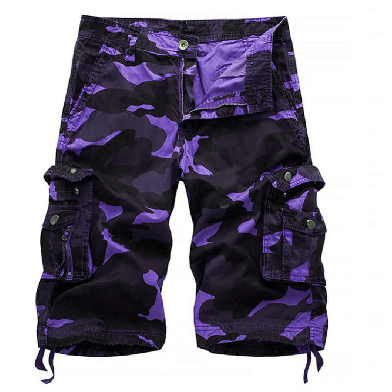 Herren-Outdoor-Cargoshorts mit Tarnmuster
