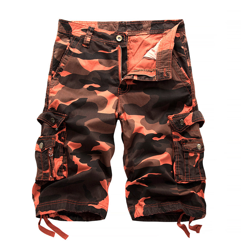 Herren-Outdoor-Cargoshorts mit Tarnmuster