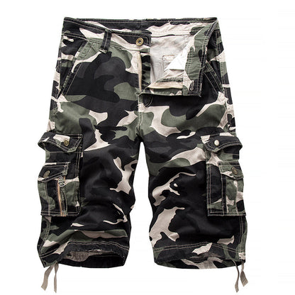 Herren-Outdoor-Cargoshorts mit Tarnmuster