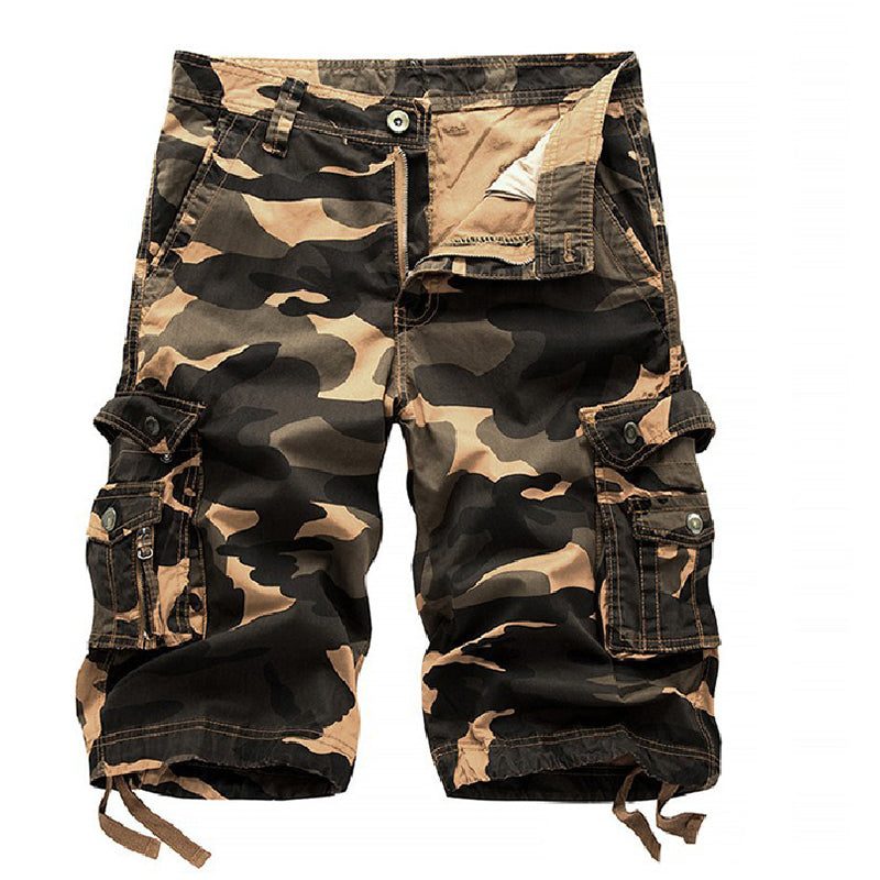 Herren-Outdoor-Cargoshorts mit Tarnmuster