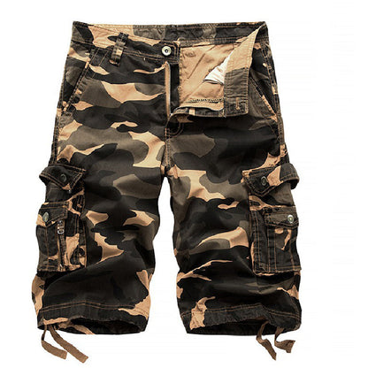 Herren-Outdoor-Cargoshorts mit Tarnmuster