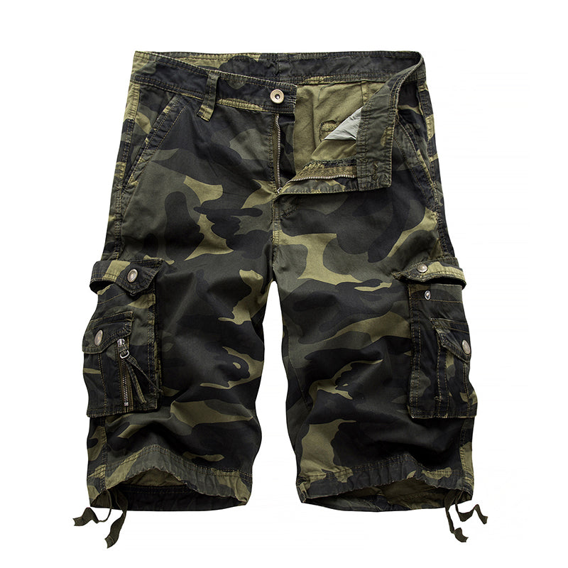Herren-Outdoor-Cargoshorts mit Tarnmuster