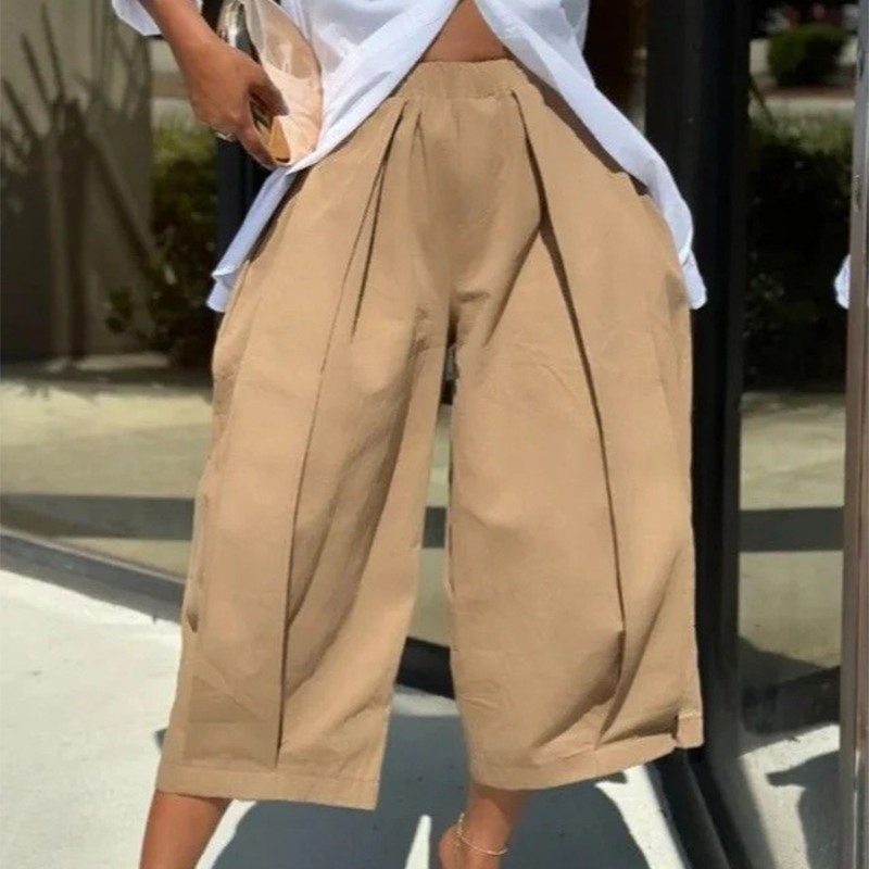 👖 50% RABATT! ✨ Damen Weite Hose – Falten, elastische Taille, 7 Farben & Größen S-2XL – Leicht, luftig & perfekt für Frühling, Büro oder schicke Freizeit-Looks 🍁