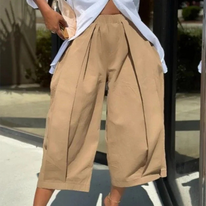 👖 50% RABATT! ✨ Damen Weite Hose – Falten, elastische Taille, 7 Farben & Größen S-2XL – Leicht, luftig & perfekt für Frühling, Büro oder schicke Freizeit-Looks 🍁