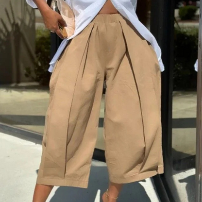 👖 50% RABATT! ✨ Damen Weite Hose – Falten, elastische Taille, 7 Farben & Größen S-2XL – Leicht, luftig & perfekt für Frühling, Büro oder schicke Freizeit-Looks 🍁