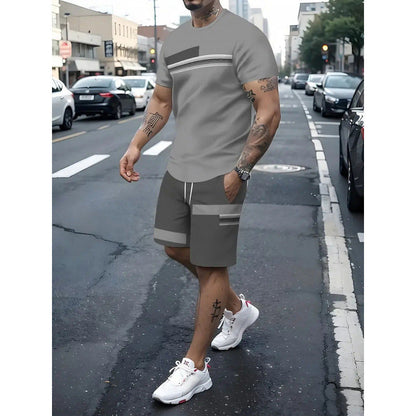 👕Herren-T-Shirt & Shorts 2-teiliges Set✨