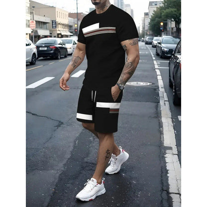 👕Herren-T-Shirt & Shorts 2-teiliges Set✨