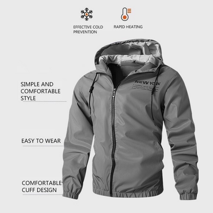 Reflektierende Kapuzen-Windjacke für Herren