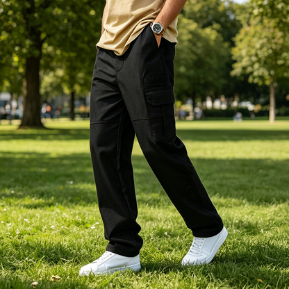 Herren-Cargohose mit geradem Bein und lockerer Passform