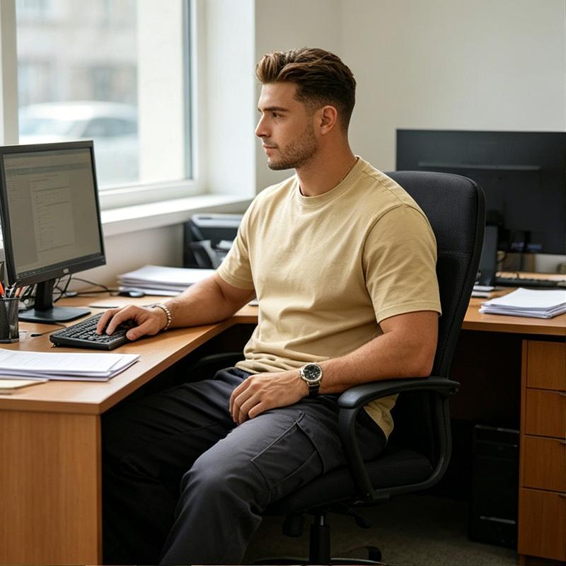 Herren-Cargohose mit geradem Bein und lockerer Passform