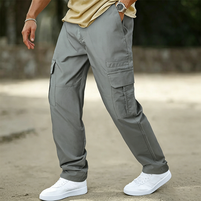 Herren-Cargohose mit geradem Bein und lockerer Passform