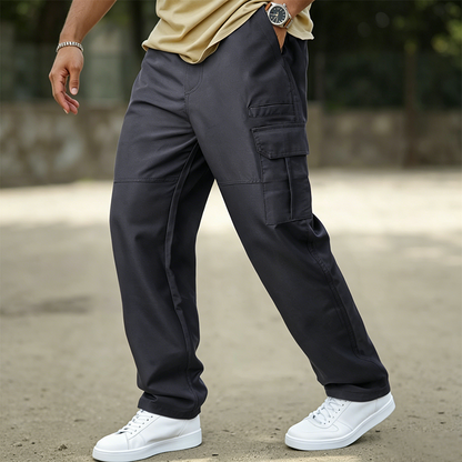 Herren-Cargohose mit geradem Bein und lockerer Passform