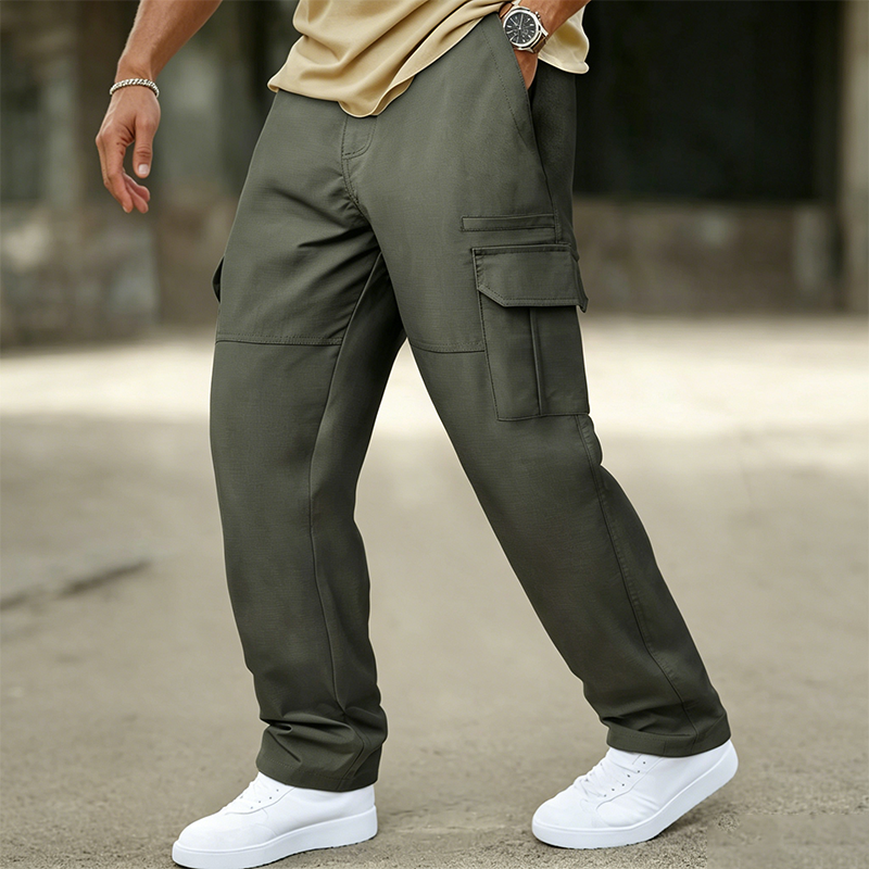 Herren-Cargohose mit geradem Bein und lockerer Passform
