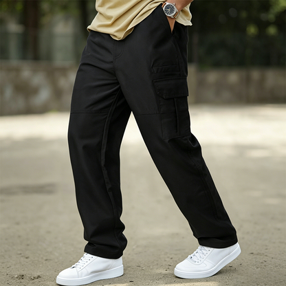 Herren-Cargohose mit geradem Bein und lockerer Passform