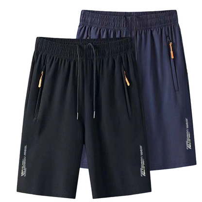 Schnelltrocknende Herren-Sportshorts mit Reißverschlusstaschen