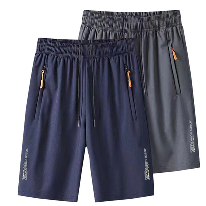 Schnelltrocknende Herren-Sportshorts mit Reißverschlusstaschen