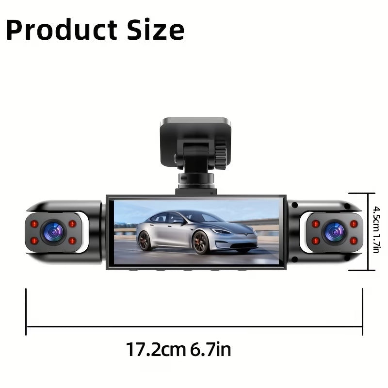 📹 50% RABATT! 🚘 360°-Dashcam mit 1080P HD-Aufnahme – Lückenlose Überwachung & Nachtsicht – Perfekt für sicheres Fahren und Parken – einfache Installation, Loop-Aufnahme & parküberwachung 🔄