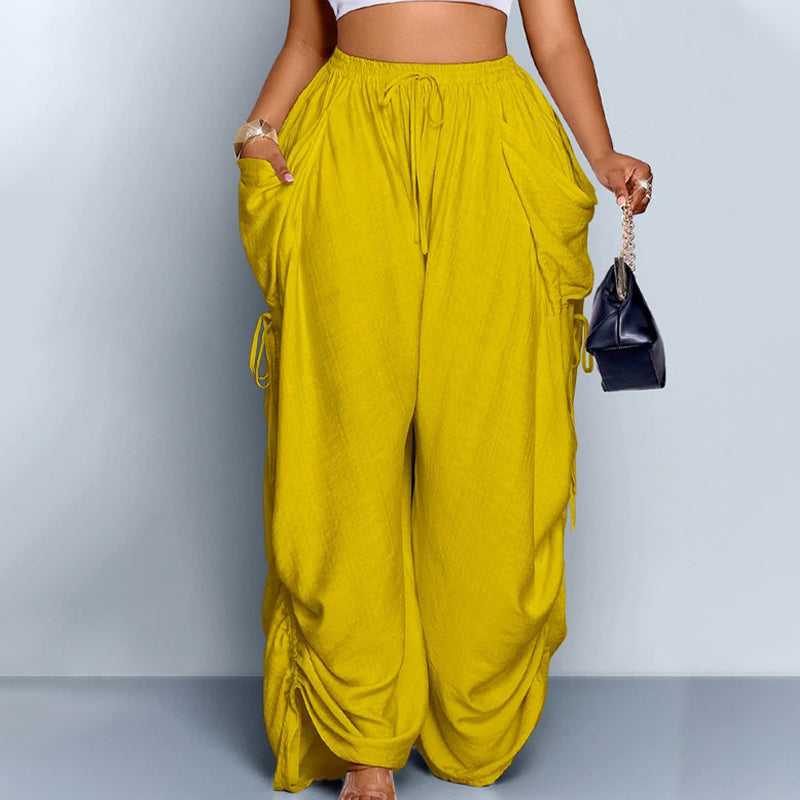 Damen-Laternenhose mit lockerer Passform und Kordelzug