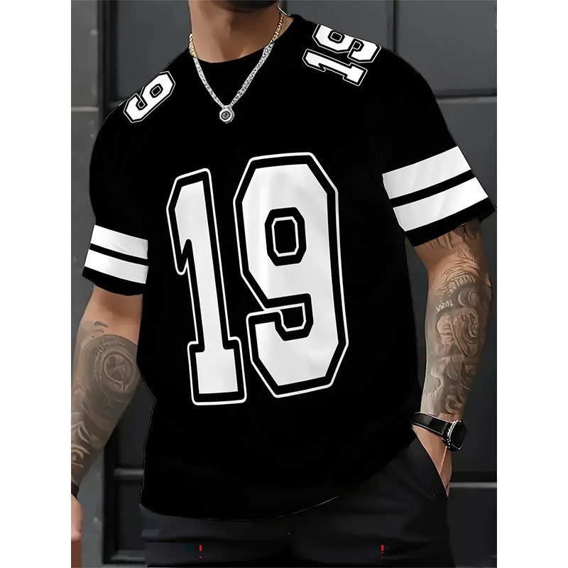 🏆Letzter Tag im Angebot: 50 % Rabatt!🔥 Lässiges Kurzarmtop mit sportlichem Zahlenprint