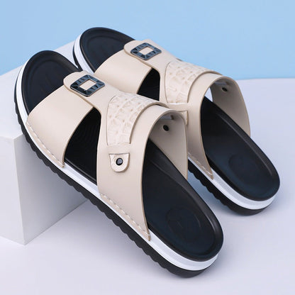 💨 Atmungsaktive Schlupfsandalen für Herren – weiches Kunstleder, vielseitig kombinierbar für warme Tage☀️