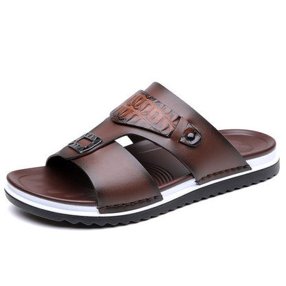 💨 Atmungsaktive Schlupfsandalen für Herren – weiches Kunstleder, vielseitig kombinierbar für warme Tage☀️