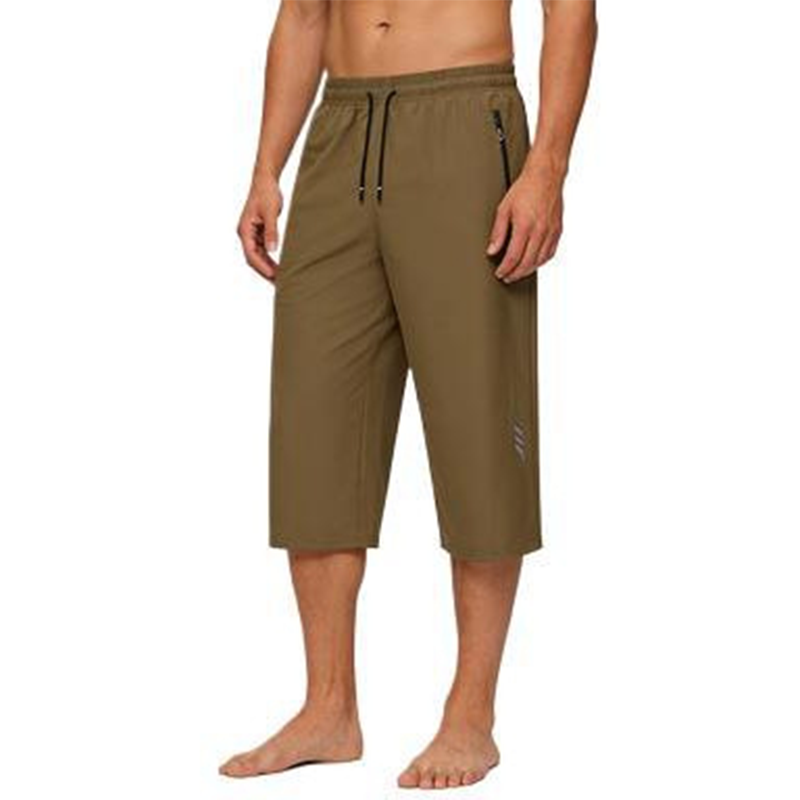 🩳 Nur für kurze Zeit: 50 % Rabatt! ✨ 3/4-Jogginghose für Herren – Schnelltrocknend – Elastischer Bund, Reißverschlusstaschen, Leichtgewicht 🏃‍♂️
