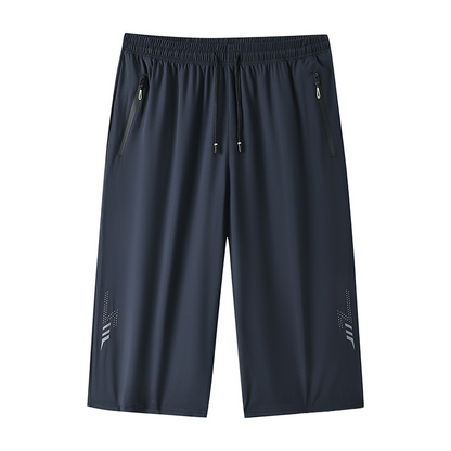 🩳 Nur für kurze Zeit: 50 % Rabatt! ✨ 3/4-Jogginghose für Herren – Schnelltrocknend – Elastischer Bund, Reißverschlusstaschen, Leichtgewicht 🏃‍♂️