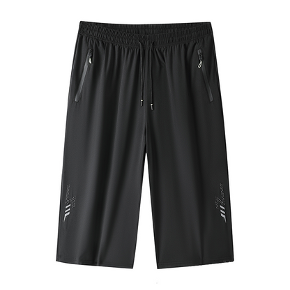 🩳 Nur für kurze Zeit: 50 % Rabatt! ✨ 3/4-Jogginghose für Herren – Schnelltrocknend – Elastischer Bund, Reißverschlusstaschen, Leichtgewicht 🏃‍♂️