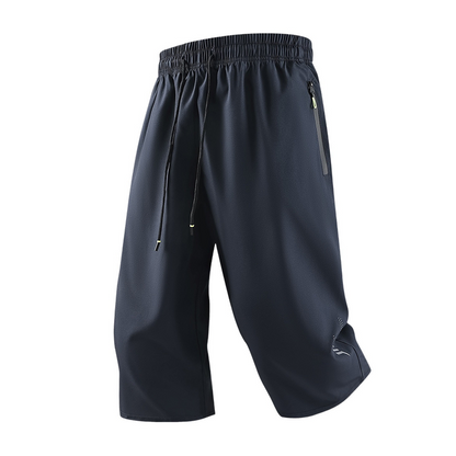 🩳 Nur für kurze Zeit: 50 % Rabatt! ✨ 3/4-Jogginghose für Herren – Schnelltrocknend – Elastischer Bund, Reißverschlusstaschen, Leichtgewicht 🏃‍♂️