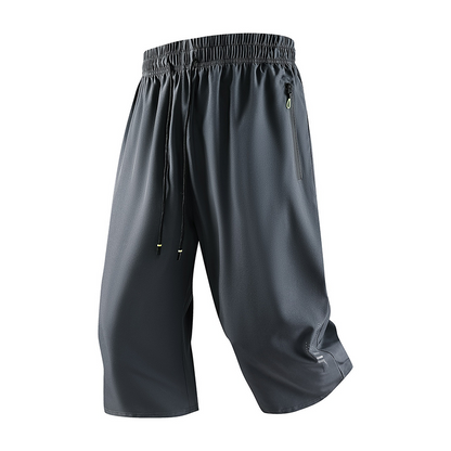 🩳 Nur für kurze Zeit: 50 % Rabatt! ✨ 3/4-Jogginghose für Herren – Schnelltrocknend – Elastischer Bund, Reißverschlusstaschen, Leichtgewicht 🏃‍♂️