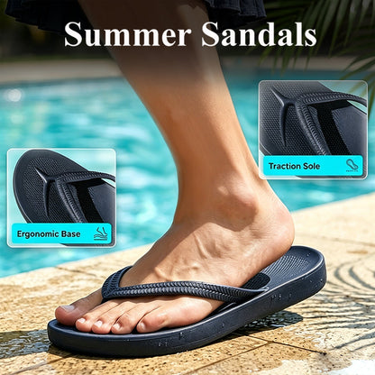 🔥 Nur für kurze Zeit: 50 % Rabatt! ✨ Unisex-Flip-Flops mit rutschfester Sohle – Orthopädisch, strukturiertes Fußbett, himmlischer Tragekomfort ☀️